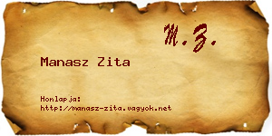 Manasz Zita névjegykártya
